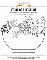 Spirit Fruit Coloring Kids School Printable Bible Sheets Sunday Pages Activities Colouring Lessons Choose Board Biblepathwayadventures sketch template