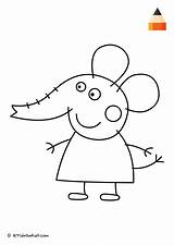Peppa Colouring Pigs sketch template