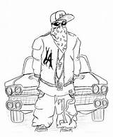 Gangsta Cadillac Drawing Getdrawings sketch template