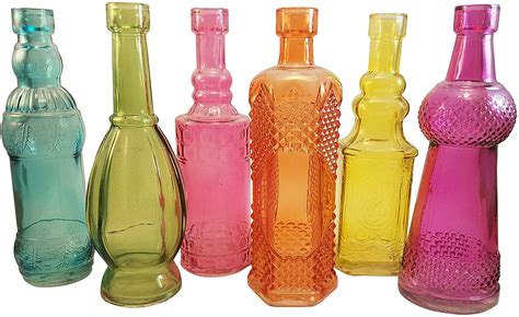 Colored Glass Bottles Decoration Things Decor Ideas