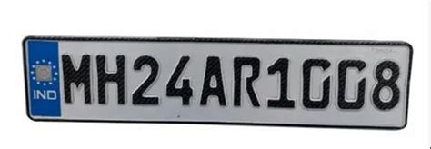 white aluminium aluminum car number plate size      rs