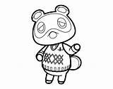 Coloring Animal Crossing Pages Nook Template Kiezen Bord Tumblr sketch template