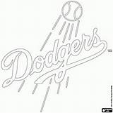 Dodgers Coloring Pages Baseball Angeles Los Mlb La Logos Choose Board sketch template