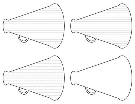 printable paper megaphone template printable templates
