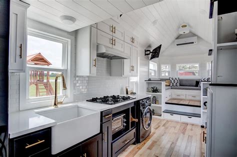 beautifully designed tiny house  luxury kitchen