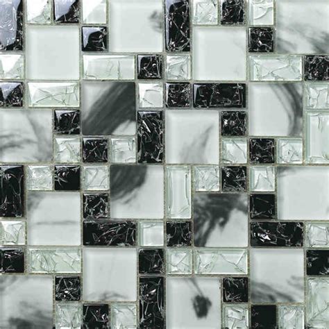 Free Shipping Black Mixed Grey Glass Wall Tiles