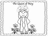 Crowning May Coloring Blessed Mother Pages Mini Book Prayer Teacherspayteachers Subject Activities Prek sketch template
