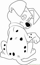 Dalmatian Spotted sketch template