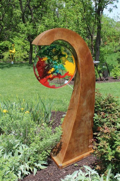 How To Make Glass Garden Sculptures Stained Glass Garden Sculpture