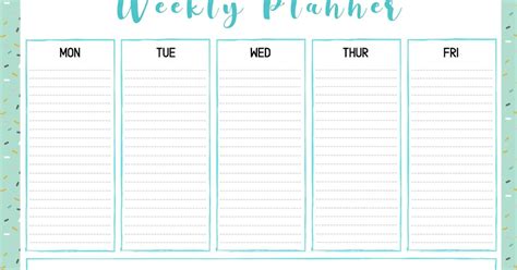 weekly planner printables mylifesmanual