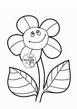 Coloring Pages Sunflower Flower Kids Drawing Simple Colouring Funny Flowers Printable Sunflowers Preschool Ginny Wuppsy Fan Printables Getdrawings Color Step sketch template