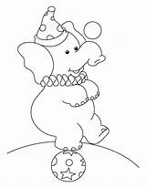 Elephant Coloring Pages Circus Ball Standing Xbox Preschool Baby Cute Cartoon Kids Getcolorings Getdrawings Color sketch template