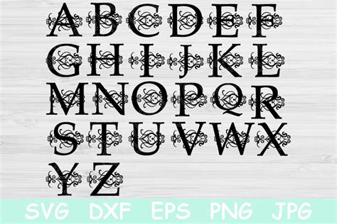 block letter monogram svg cut files  cricut silhouette  vector files  svg
