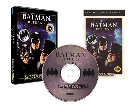 batman returns sega cd reproduction video game cd  case