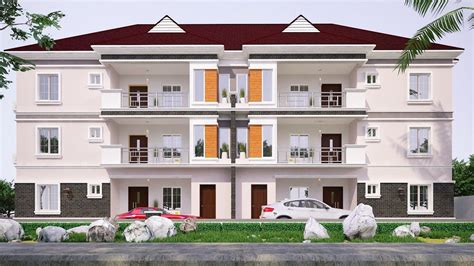 architectural design   proposed semidetached block   units  bedroom flats bungalow