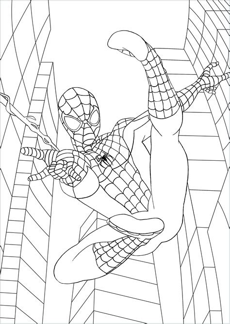 printable spiderman coloring printable templates