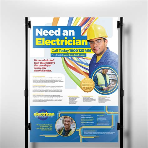 electrician poster template  psd ai vector brandpacks