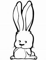Rabbit Cute Coloring Cartoon Pages sketch template