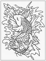 Coloring Pages Fish Koi Adult Adults Japanese Printable Realistic Sheets Print Mandala Book Ocean Tattoo Color Getcolorings Drawing Pattern Kids sketch template