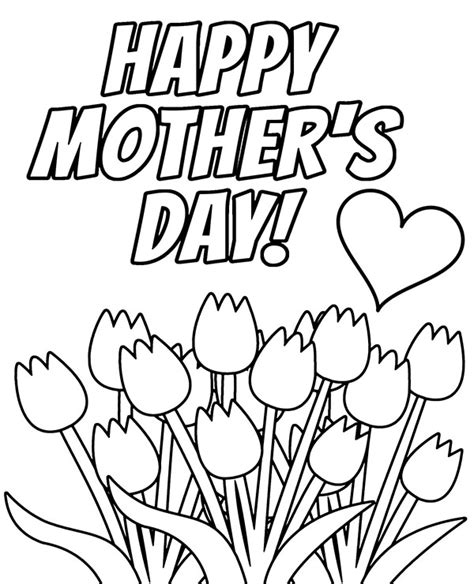 card  mothers day  coloring  print