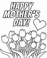 Coloring Mothers Card Pages Mother Cards Print Printable Tulips Greeting Happy Children Topcoloringpages Fill sketch template