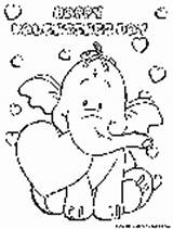 Coloring Pages Heffalump Pooh Winnie Friends Disney Valentinesday Colouring Kids sketch template