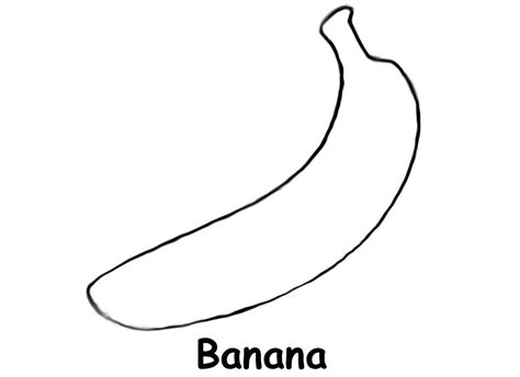 banana coloring pages  preschoolers worksheetpedia
