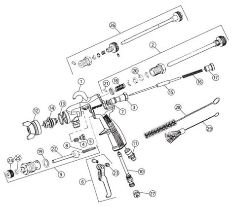 spray gun parts diagram
