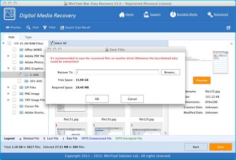 save recovered files  minitool mac data recovery