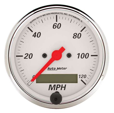 auto meter  speedometer arctic white  mph electric