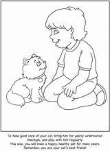Coloring Care Pages Colouring Kids Animals Color Pet Cat Dover Publications Doverpublications Choose Welcome Board sketch template