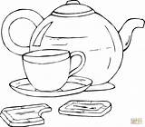 Coloring Cup Tea Pages Printable Teapot Chocolate Teacup Cookies Print Cups Clipart Desserts Color Template Coloringpages101 Colouring Getcolorings Fruits Book sketch template