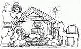 Nativity Coloring Pages Printable Christmas Clipart Scene Colouring Library sketch template