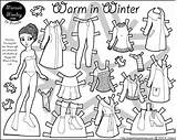 Paper Doll Coloring Pages Dolls Printable Monday Winter Print African Marisole American Amish Clothes Warm Colouring Template Paperthinpersonas Color Luxury sketch template