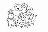 Goldilocks Bears Coloring Three Pages Kids Tales Printable Drawing Clipart Simple Print Template Story Color Young Tree Getcolorings Fairy Cartoon sketch template