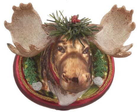 Moose Head Christmas Ornament Hunting