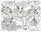 Coloring Pages Printable Teenagers Difficult Girls Summer Girl Teens Hammock Fun Hard Cute Time Enjoy Colouring Cool Filminspector But Color sketch template