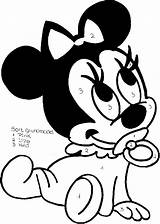 Minnie Mouse Coloring Baby Pages Drawing Mini Printable Colouring Christmas Kids Print Printables Color Drawings Mickey Fiesta Mice Az Cartoon sketch template