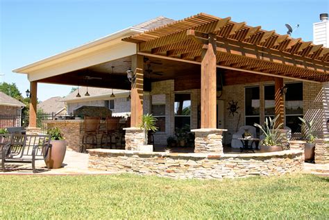 heritage grandcinco ranch outdoor living room texas custom patios