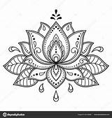 Lotus Mehndi Henna Pattern Decoration Obrazki Druku Tera Gmail 123rf sketch template