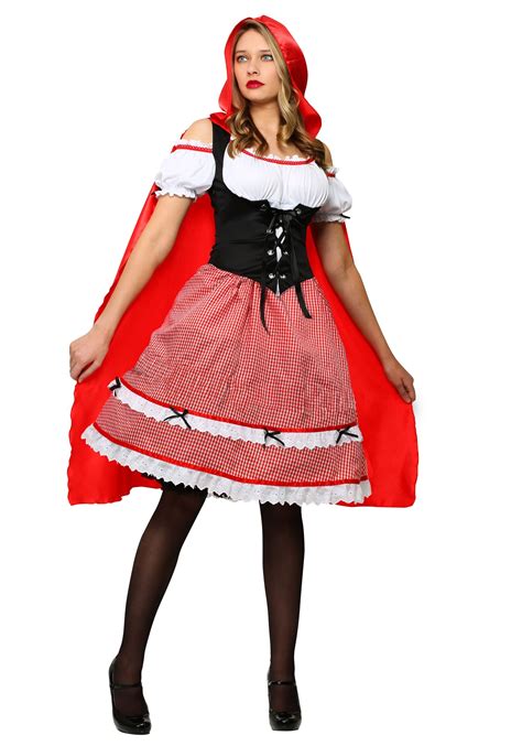Plus Size Knee Length Red Riding Hood Costume Story Book Costumes