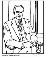 Ford Gerald Coloring Pages President Printable Biography sketch template