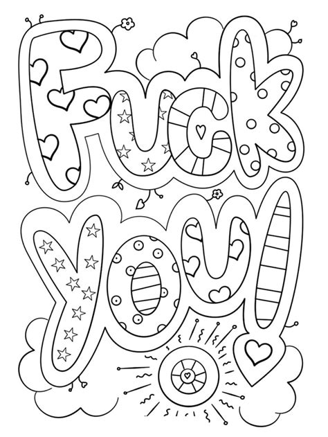 printable swear word coloring pages printable templates