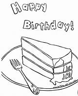 Birthday Coloring Pages Cake Printable Cakes Birthdays Connection Between sketch template