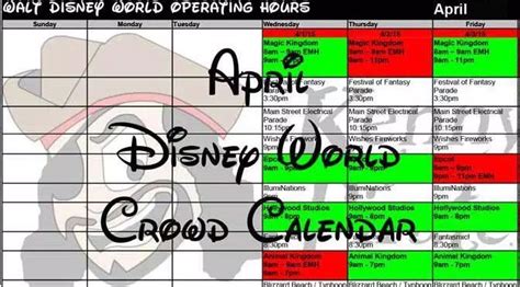 disney world crowd calendar april  disney world crowd calendar