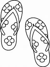 Coloring Summer Slipper Clover Pages Wecoloringpage sketch template