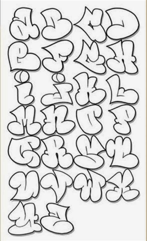 graffitie alphabet graffiti bubble letters