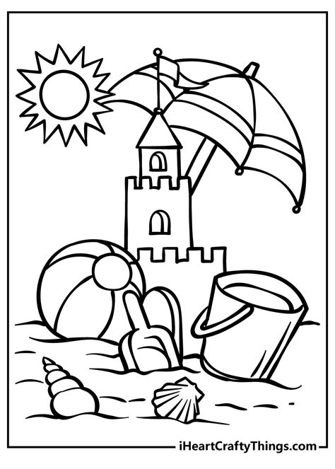 easy summer coloring sheets coloring pages