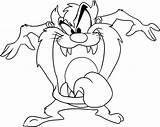 Devil Tasmanian Coloring Cartoon Pages Taz Drawing Looney Tunes Yosemite Sam Colouring Drawings Color Evil Printable Characters Smile Character Cartoons sketch template