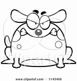 Dog Clipart Cartoon Chubby Mad Coloring Cory Thoman Vector Outlined Happy Royalty 2021 Clipartof sketch template